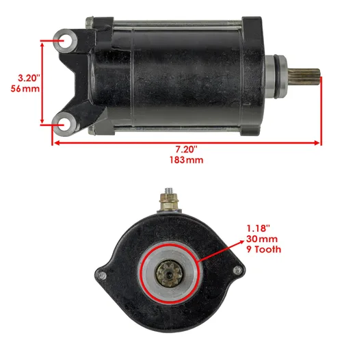 Vista 2 de Caltric Motor de arranque y accionamiento Bendix compatible con Yamaha Wave Raider 1100 Ra1100 Waveraider 1995-1996 Jetski