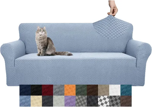 Vista 67 de YEMYHOM - Funda para sofá con diseño de jacquard, funda de gran elasticidad para sala de estar, funda de sillón a prueba de perros y gatos