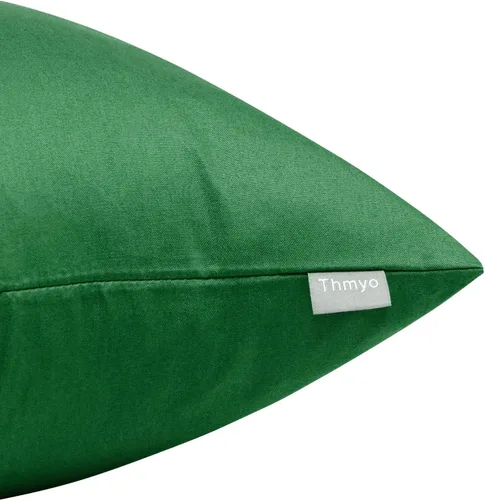 Vista 9 de Thmyo - Paquete de 4 fundas de almohada decorativas de 100 % algodón para lumbar, cómodas, sólidas, para Navidad/Halloween, fundas de cojín Blanco