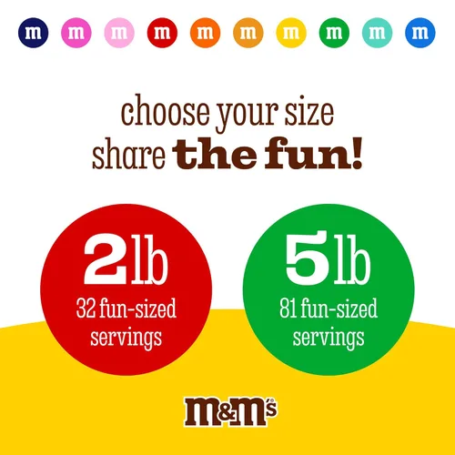 Vista 8 de M&M'S WORLD Dulces de Chocolate con Leche de Navidad - 2 Libras de Chocolate de Color Festivo a Granel Para Bolsas de Dulces de Navidad