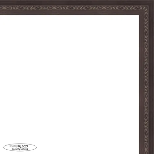 Vista 6 de Poster Palooza 3x3 Inch Ornate Cherry Complete Wood Square Picture Frame with UV Acrylic Plexiglass, Foam Board Backing & Hardware Included - 3x3