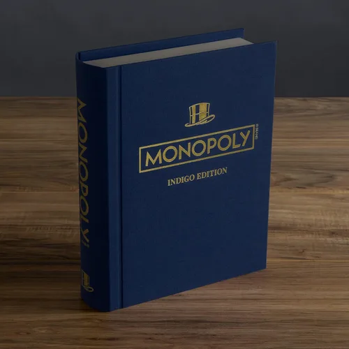 Vista 2 de WS Game Company Monopoly and Scrabble Indigo Bookshelf Game Collection