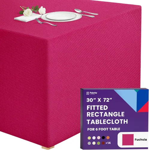 Vista 19 de Gee Di Moda - Mantel rectangular a medida en poliéster lavable para mesa de 4 pies, ideal para mesa de bufé, fiestas, cenas, bodas, vacaciones