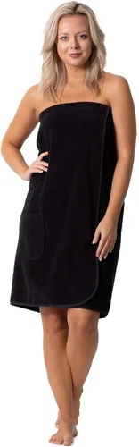 Vista 6 de Robe Direct Women’s Terry Cloth Spa and Bath Towel Wrap with Adjustable Closure & Elastic Top