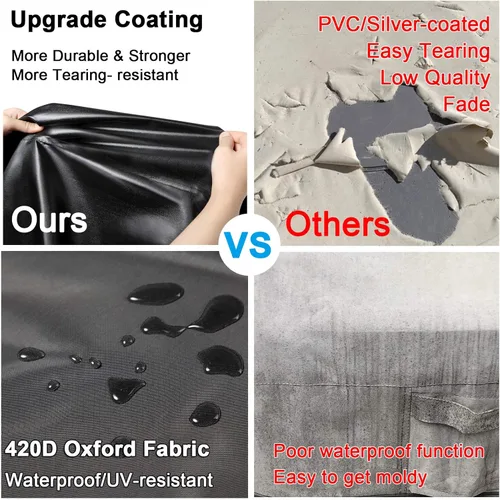 Vista 4 de WOMACO Funda para silla giratoria de patio, impermeable, para exteriores, tamaño pequeño, grande, de mimbre, protector de muebles