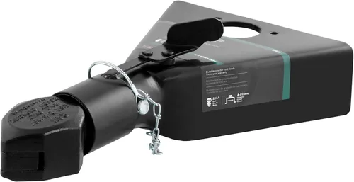 CURT 25227 Acoplador de remolque negro con marco A, bola de enganche de 2-5/16 pulgadas, 12,500 libras