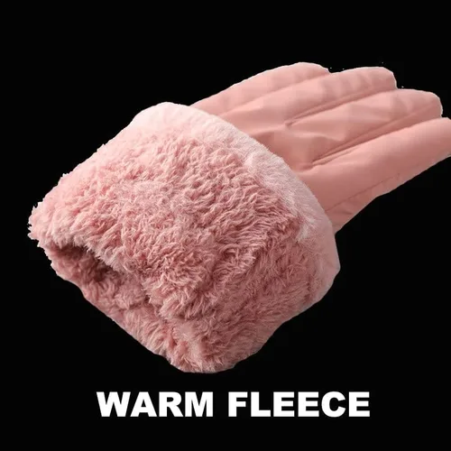 Vista 4 de Guantes de forro polar de pantalla táctil a prueba de viento para mujer
