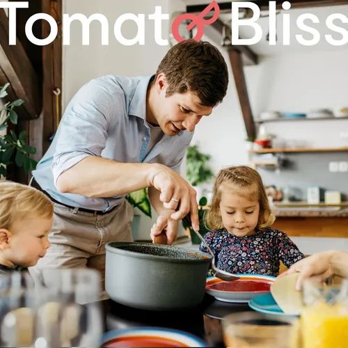 Vista 4 de Tomato Bliss - Sopa original de tomate y albahaca reliquia, totalmente natural, sin OMG, vegana, sin lácteos, sin azúcar añadida, sopas de tomate