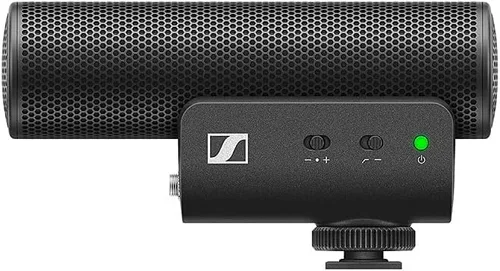 Sennheiser Professional MKE 400 Micrófono tipo escopeta para cámara con conectores TRS y TRRS de 3.5mm para DSLR, sin espejo y móvil, se conecta con