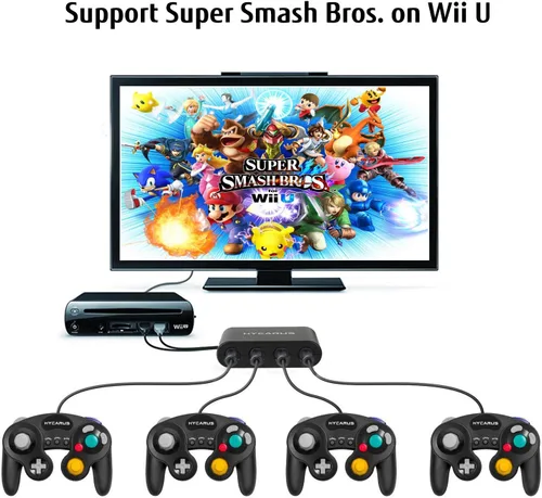 Vista 6 de Switch GameCube - Adaptador de controlador para Nintendo Switch GameCube con botones turbo y de inicio, adaptador de interruptor GameCube