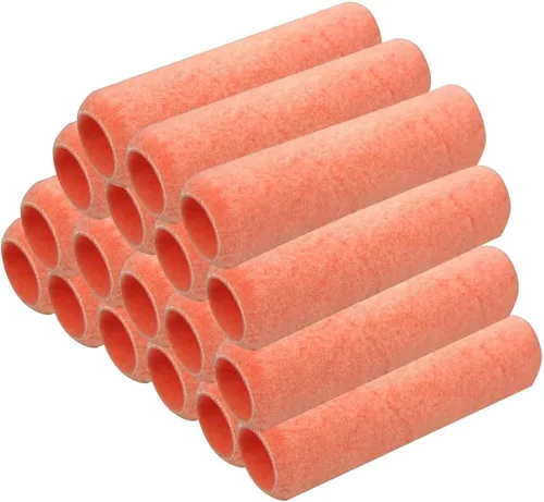 Vista 9 de Rodillo de pintura de espuma, paquete de 10, rodillo de espuma de alta densidad de 4 pulgadas, mini cubiertas de rodillo de pintura para una