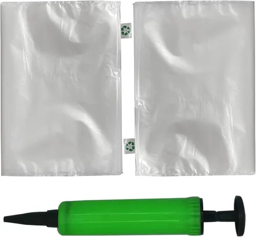 Vista 16 de Miupoo Bolsas de aire de embalaje, bolsa protectora de embalaje de aire inflable de plástico transparente con cojín de bomba gratis, bolsa