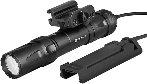 OLIGHT Odin 2000 lúmenes linterna táctica recargable montada en riel Picatinny con interruptor de presión remoto, distancia del haz de 300 metros,