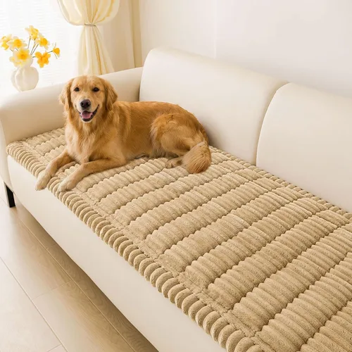 Vista 19 de hyha Funda para sofá de perros, lavable, antideslizante, mullida y apta para mascotas para sofá de 3 cojines, funda gruesa y suave, protector
