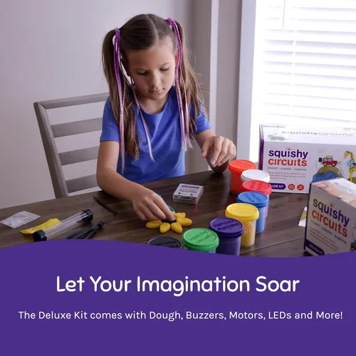 Vista 4 de Squishy Circuits Kit de lujo - Explora circuitos eléctricos con masa de juego - Kits de ciencia STEM para niños de 8 a 12 años - Diversión