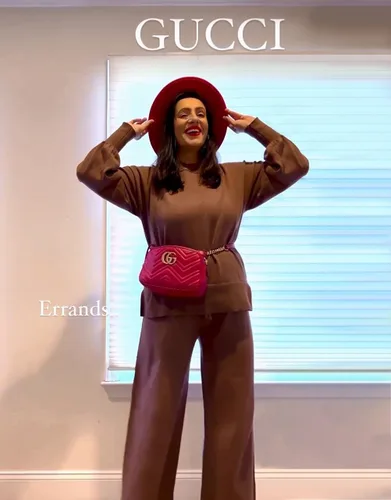 Vista 3 de ETCYY NEW Conjunto de sudadera de punto para mujer de 2 piezas con suéter y pantalón de pierna ancha