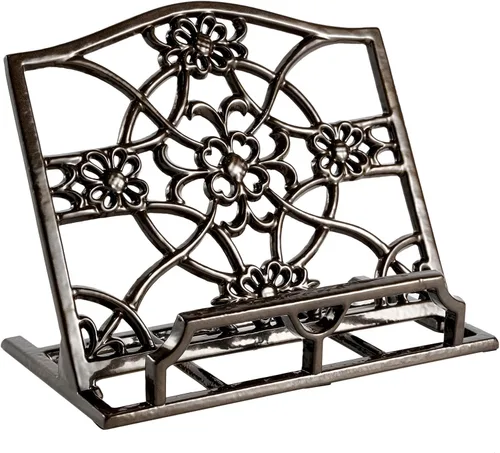 Vista 18 de JOGREFUL Soporte para libro de cocina, de hierro fundido, resistente para libros de recetas, soporte para libros de recetas de cocina, soporte
