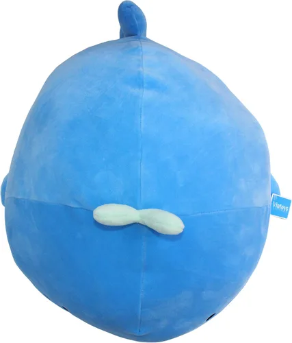 Vista 4 de Muy suave ballena azul tiburón abrazar almohada de peluche muñeca pez peluche animales de peluche 17 pulgadas