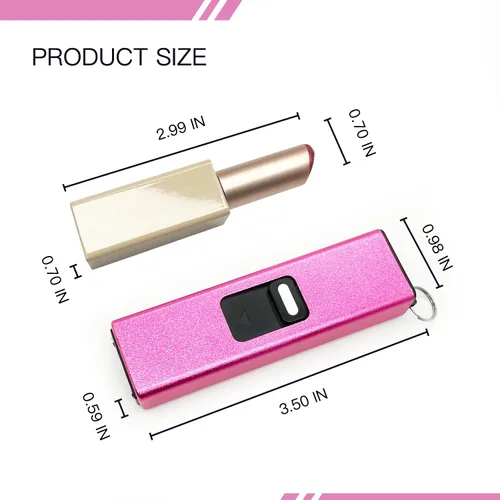 Vista 3 de REAX Stun Gun Keychain for Women Self Defense Mini Stun Gun for Women Stun Gun USB Rechargeable with LED Flashlight Power Volt Micro