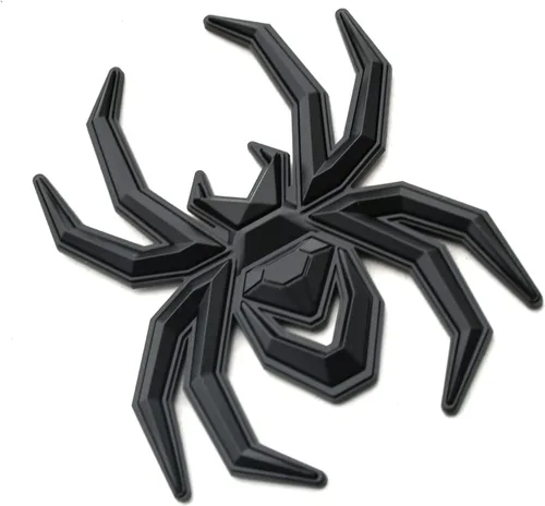Vista 4 de 1 pieza de emblemas de araña 3D para puerta trasera, repuesto para F-150 Silverado Sierra RAM Black Widow Edition (negro)