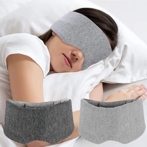 Vista 9 de Antifaz para dormir para hombres y mujeres, 100% algodón antifaz para dormir con correa totalmente ajustable, máscara de ojos 100% bloqueo de luz