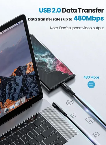 Vista 4 de Fasgear Cable USB C a USB C, paquete de 3 cargadores USB 2.0 tipo C de 60 W, carga rápida, trenzado en ángulo recto, compatible con Galaxy S22 S21