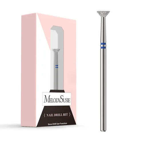 Vista 27 de MelodySusie Broca para uñas de limpieza de cutículas en forma de pera de 1.2mm, 3/32'', Limpiador profesional de carburo diamantado de seguridad