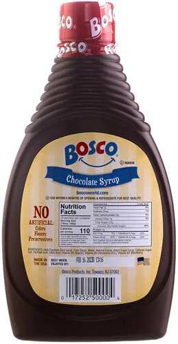 Vista 2 de The Original Bosco - Jarabe de chocolate, botella exprimible de 22 onzas, toda la naturaleza