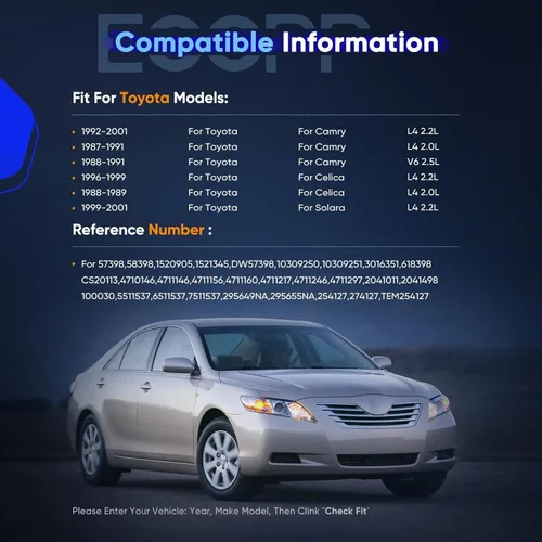 Vista 2 de ECCPP Compresor de AC con embrague 1986-2001 para Toyota Camry Celica Solara 2.0L 2.2L Compresor de AC