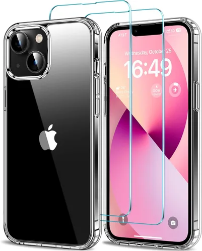Vista 40 de HOOMIL Funda para iPhone 11 con 2 protectores de pantalla de vidrio templado, no amarillea, protección contra caídas, arañazos, transparente, parte