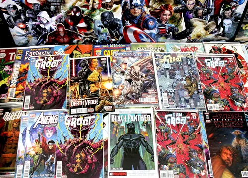 Vista 7 de Paquete de Regalo de Libros de Cómics Premium - Colección de 24 - SOLO MARVEL - Bolsa de Ataque de Cómics de Superhéroes