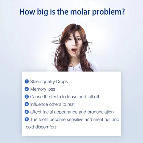 Vista 3 de Protector bucal para apretar los dientes en la noche Ayuda para dormir Silicona Dental Boca Protector Anti-molar Tirantes Dientes Molar Bruxismo