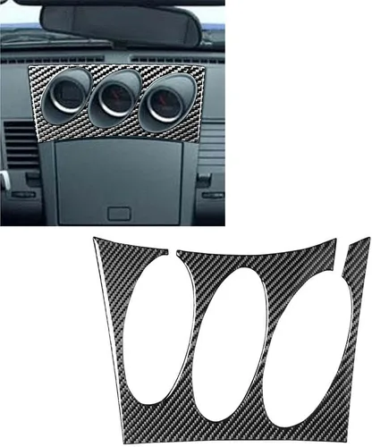 Vista 8 de Accesorios para el interior del coche, 28 piezas, fibra de carbono, juego de calcomanías interiores para Nissan 350Z 2006-09