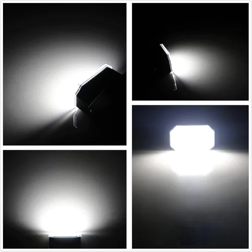 Vista 2 de Luz estroboscópica blanca, 36 luces LED estroboscópicas superbrillantes, activadas por sonido y control de velocidad de flash, mini luces