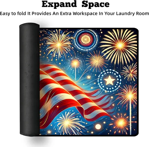 Vista 3 de Tapete antideslizante para cubierta superior para lavadora y secadora, almohadilla protectora a prueba de polvo con múltiples diseños de patrones