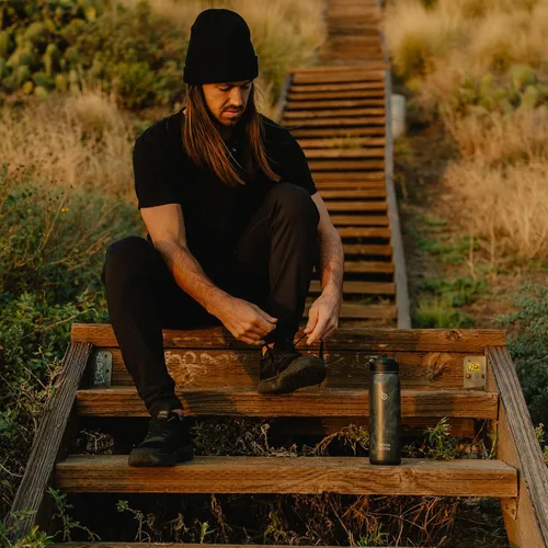 Vista 8 de BOTTLE BOTTLE Botella de agua de 24 onzas aislada, botella de agua deportiva de acero inoxidable con popote y tapa ajustable Organizador diario