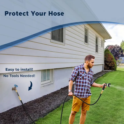 Vista 5 de Morvat Divisor de latón de 4 vías, conector de colector de manguera de jardín con válvulas de encendido/apagado de agarre cómodo, incluye kit