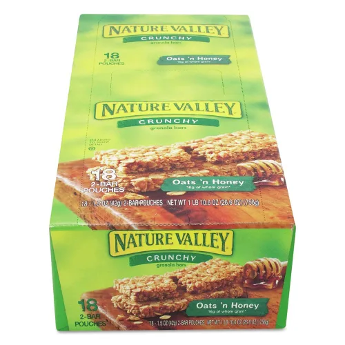 Vista 3 de General Mills Nature Valley - Barra de granola de avena y miel, 1.5 onzas (paquete de 18)