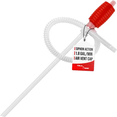 TERA PUMP - Bomba de sifón manual de operación manual resistente a productos químicos basados en agua para gas, insecticidas químicos, diésel,