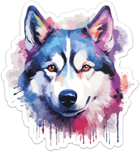 Vista 13 de Generic Pegatina de gato abisinio de acuarela colorida, calcomanía de vinilo impermeable para automóvil, laptop, pared, ventana, botella de agua
