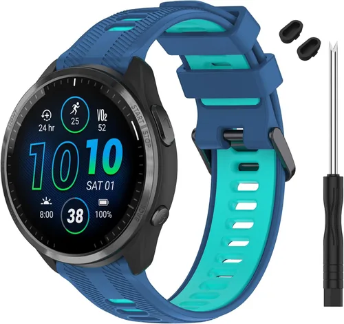 Vista 8 de TopPerfekt Correa compatible con reloj Garmin Forerunner 965 – Correa de repuesto de silicona suave para reloj inteligente 965 para mujeres y hombres