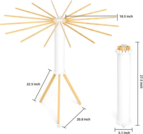 Vista 5 de Estante de secado de ropa con trípode, portátil, plegable, para lavandería, viajes, interior y exterior, soporte de suelo plegable para balcón