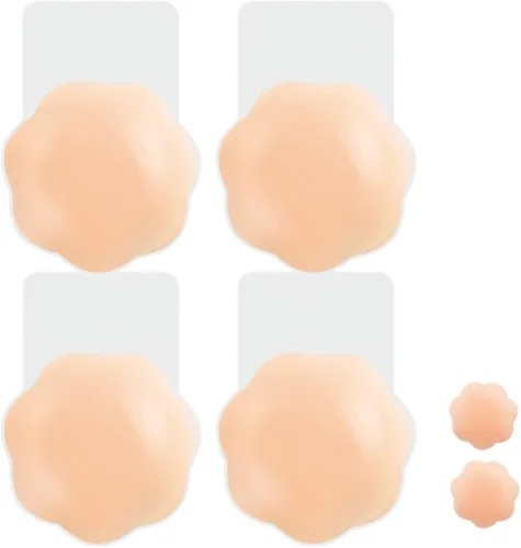 VICETONE Nipple Cover - Sticky Invisible Push up Silicone Bra Reusable Adhesive Lift Nipple Pasties for women 2 Pairs