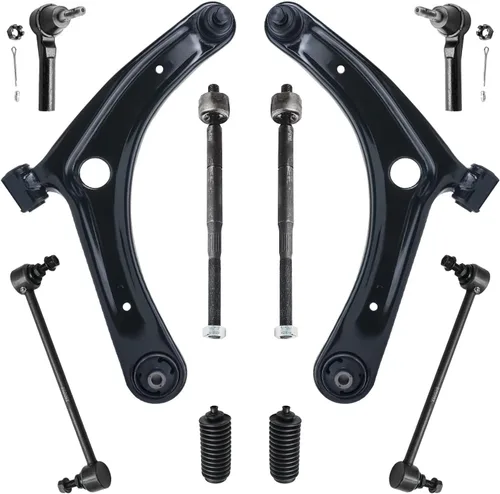 Vista 97 de Detroit Axle - Kit de brazos de control de extremo delantero de 10 piezas para Jeep Cherokee 1991-1999, Comanche 1991-1992, 4 brazos de control