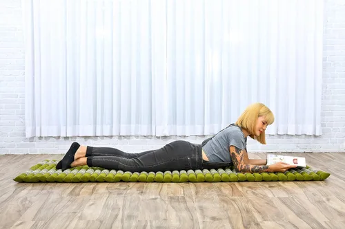 Vista 711 de Leewadee colchón tailandés enrollable para cama de invitados, tapete de yoga, para masaje tailandés, ecológico, orgánico y natural.