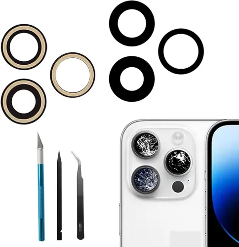 14 Pro/14 Pro Max Reemplazo de vidrio para lente de cámara trasera para iPhone 14 Pro para iPhone 14 Pro Max Reemplazo de vidrio de cámara con kits