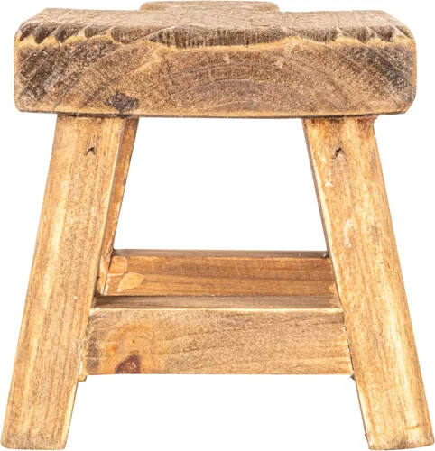 Vista 12 de Creative Co-Op Pequeño pedestal de madera con mango