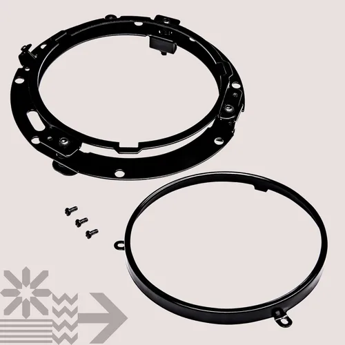 Vista 8 de True Mods - Soporte de montaje de anillo redondo negro de 7 pulgadas para faros delanteros compatible con Harley Davidson Road King Electra Glide