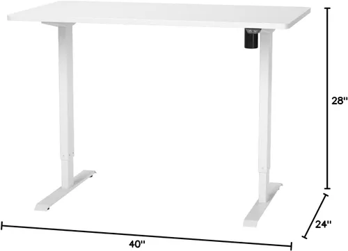 Vista 3 de FLEXISPOT EN1 - Escritorio de altura ajustable de una pieza de 40 x 24 pulgadas, escritorio de pie pequeño para espacio pequeño, mesa de oficina