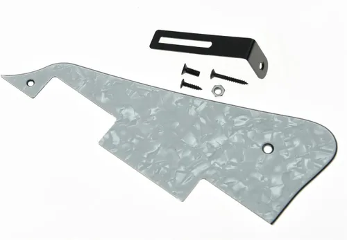Vista 53 de KAISH Golpeador de guitarra Abalone Pearl LP con soporte negro para Epiphone Les Paul